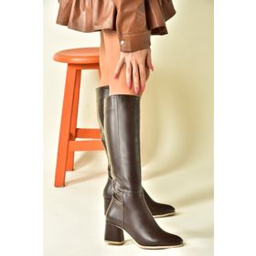 Fox Shoes J848300109 Kahverengi Alçak Topuklu Günlük Kadın Çizme