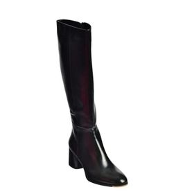 Fox Shoes J848300160 Siyah Rustik Kalın Topuklu Kadın Çizme