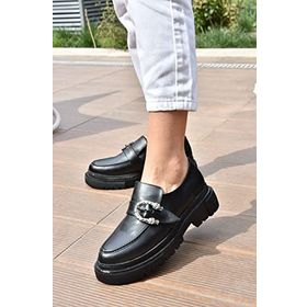 Fox Shoes K294760109 Siyah Metal Detaylı Günlük Kadın Ayakkabı