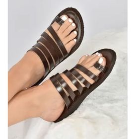 Fox Shoes K374680203 Kahverengi Hakiki Deri Kadın Sandalet