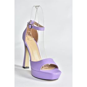 Fox Shoes K404580109 Eflatun Platform Kalın Topuklu Kadın Ayakkabı