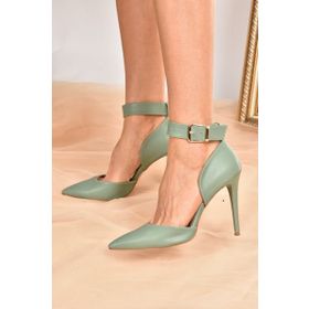 Fox Shoes K654073309 Yeşil Kadın Topuklu Ayakkabı