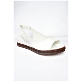 Fox Shoes K674300609 Beyaz Taba Kadın Sandalet