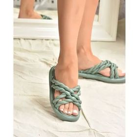 Fox Shoes K848220509 Yeşil Kadın Terlik