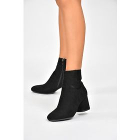 Fox Shoes L251089302 Siyah Süet Kadın Bot