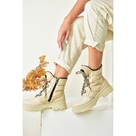 Fox Shoes L274505004 Bej Kumaş Kadın Bot