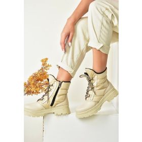 Fox Shoes L274505004 Bej Kumaş Kadın Bot