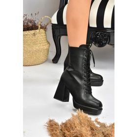 Fox Shoes L282190409 Siyah Suni Deri Kadın Bot