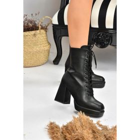Fox Shoes L282190409 Siyah Suni Deri Kadın Bot