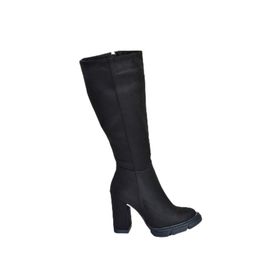 Fox Shoes L282770102 Siyah Süet Yüksek Topuklu Kadın Çizme