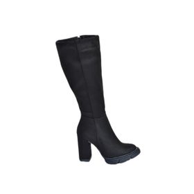 Fox Shoes L282770102 Siyah Süet Yüksek Topuklu Kadın Çizme