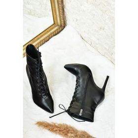 Fox Shoes L372493509 Siyah Suni Deri Kadın Bot