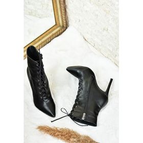 Fox Shoes L372493509 Siyah Suni Deri Kadın Bot