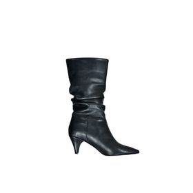 Fox Shoes L404810609 Siyah Suni Deri Kadın Bot