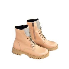Fox Shoes L430145509 Ten Suni Deri Taşlı Kadın Bot