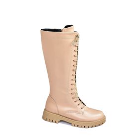 Fox Shoes L430194009 Ten Suni Deri Bağcıklı Günlük Kadın Çizme