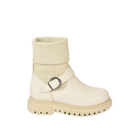 Fox Shoes L524021709 Bej Suni Deri Kadın Bot