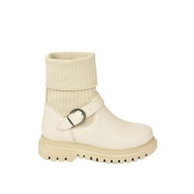 Fox Shoes L524021709 Bej Suni Deri Kadın Bot