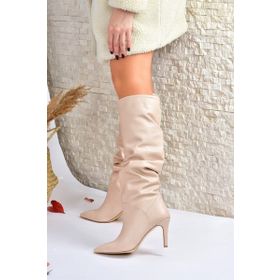Fox Shoes L572009609 Ten İnce Topuklu Kadın Çizme