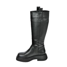 Fox Shoes L610130409 Siyah Suni Deri Günlük Kadın Çizme