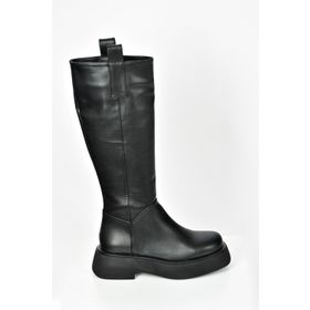 Fox Shoes L610130409 Siyah Suni Deri Günlük Kadın Çizme