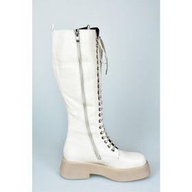 Fox Shoes L610130909 Bej Suni Deri Kadın Çizme