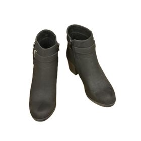 Fox Shoes L674161502 Siyah Süet Kalın Topuklu Kadın Bot