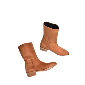 Fox Shoes L726597702 Taba Süet Düz Taban Günlük Kadın Bot