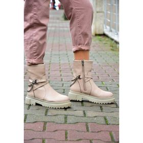 Fox Shoes L996034509 Ten Kalın Tabanlı Zincirli Kadın Bot