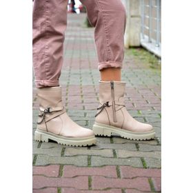 Fox Shoes L996034509 Ten Kalın Tabanlı Zincirli Kadın Bot
