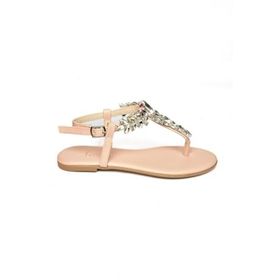 Fox Shoes M272006009 Ten Taşlı Parmak Arası Kadın Sandalet