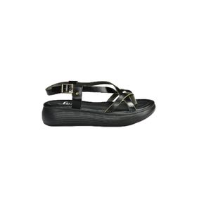 Fox Shoes M291050703 40 Siyah Deri Parmak Arası Kadın Sandalet