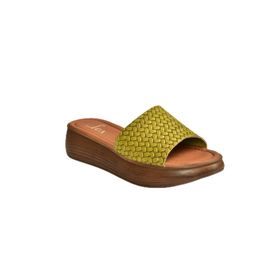 Fox Shoes M291850003 Yeşil Deri Günlük Kadın Terlik