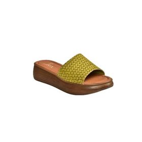 Fox Shoes M291850003 Yeşil Deri Günlük Kadın Terlik