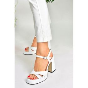 Fox Shoes M404100109 Beyaz Platform Topuklu Kadın Ayakkabı