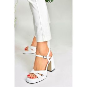 Fox Shoes M404100109 Beyaz Platform Topuklu Kadın Ayakkabı