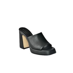 Fox Shoes M404100409 Siyah Kalın Topuklu Kadın Terlik