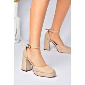 Fox Shoes M404100809 Ten Kalın Platform Topuklu Kadın Ayakkabı