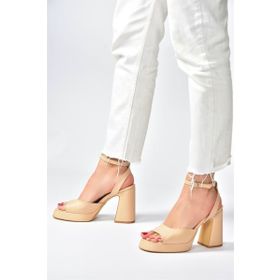 Fox Shoes M570345609 Ten Kalın Platform Topuklu Kadın Ayakkabı