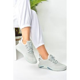 Fox Shoes M702006204 Gri Triko Kumaş Kadın Spor Ayakkabı
