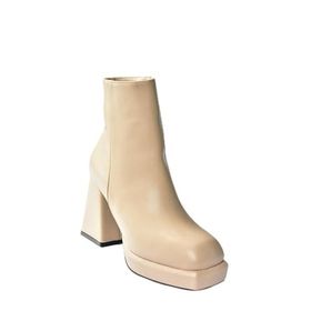 Fox Shoes N282190809 Ten Suni Deri Platform Taban Kadın Bot