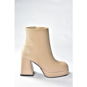 Fox Shoes N282190809 Ten Suni Deri Platform Taban Kadın Bot