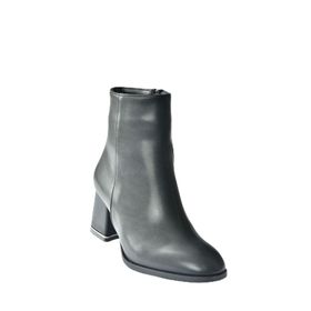 Fox Shoes N282921909 Siyah Suni Deri Kalın Topuklu Kadın Bot