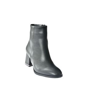 Fox Shoes N282921909 Siyah Suni Deri Kalın Topuklu Kadın Bot