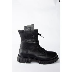 Fox Shoes N555101503 Siyah Hakiki Deri Günlük Kadın Postal Bot