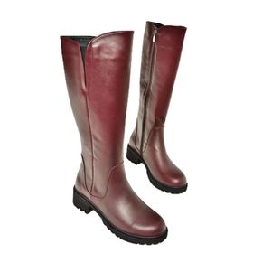 Fox Shoes N654226103 Bordo Hakiki Deri Günlük Kadın Çizme