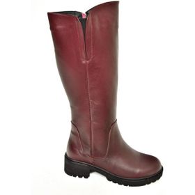 Fox Shoes N654226103 Bordo Hakiki Deri Günlük Kadın Çizme