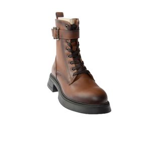 Fox Shoes N674260109 Taba Suni Deri Metal Tokalı Kadın Postal Bot