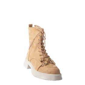 Fox Shoes N820960002 Camel Süet Bağcıklı Kadın Bot