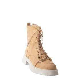 Fox Shoes N820960002 Camel Süet Bağcıklı Kadın Bot